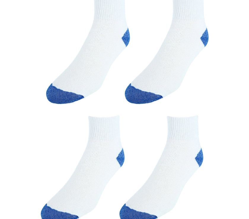CTM® Men's Cotton Blend Ankle Socks (4 Pair Pack)