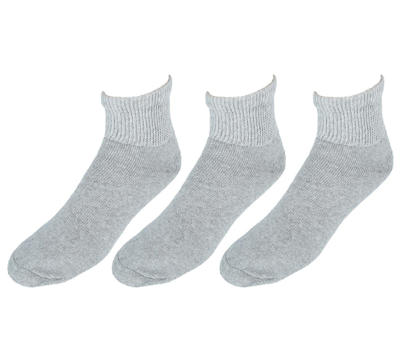 CTM® Men's Loose Fit Diabetic Ankle Socks (3 Pair Pack)