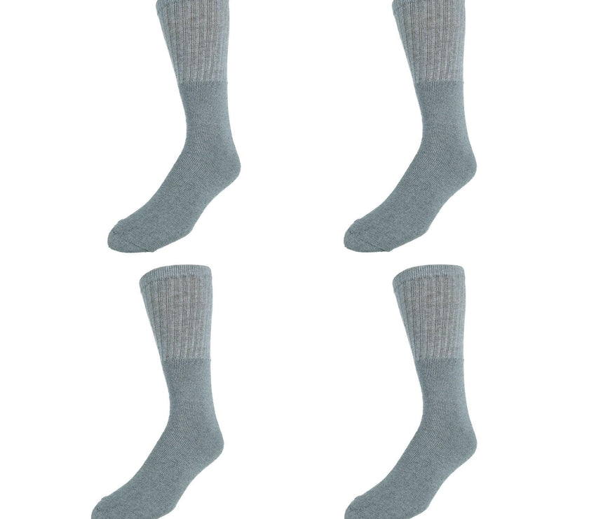 CTM® Men's Tube Cotton Blend Casual Socks 4 Pair Value Pack