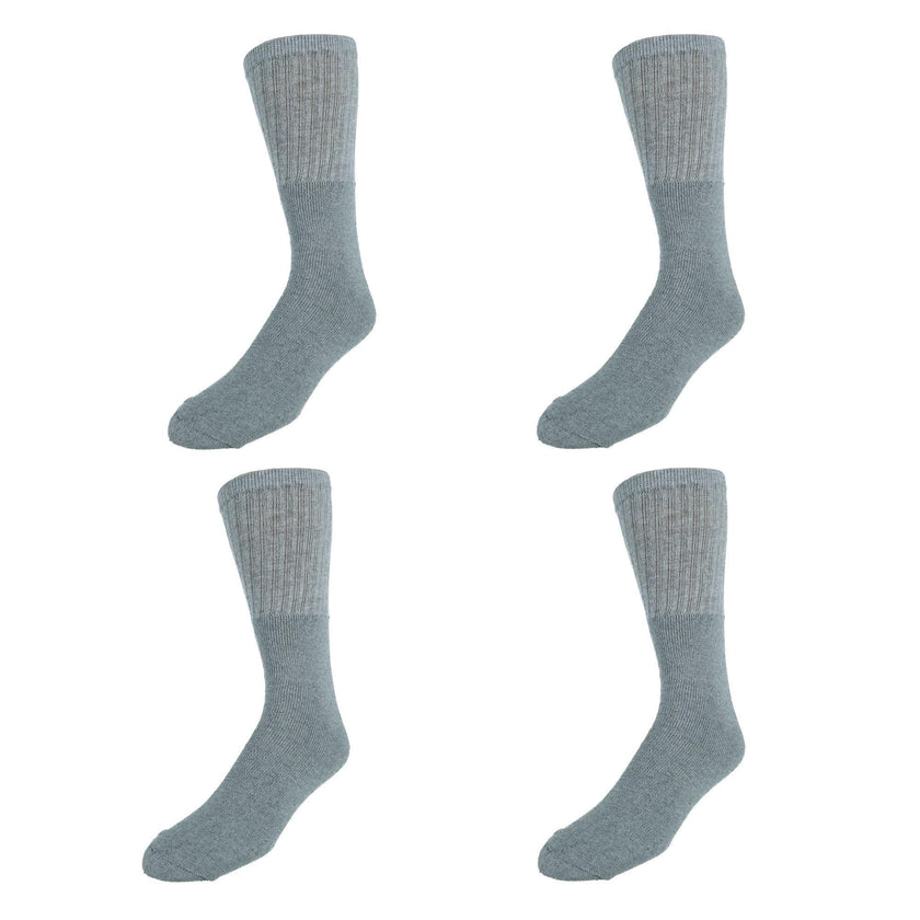 CTM® Men's Tube Cotton Blend Casual Socks 4 Pair Value Pack