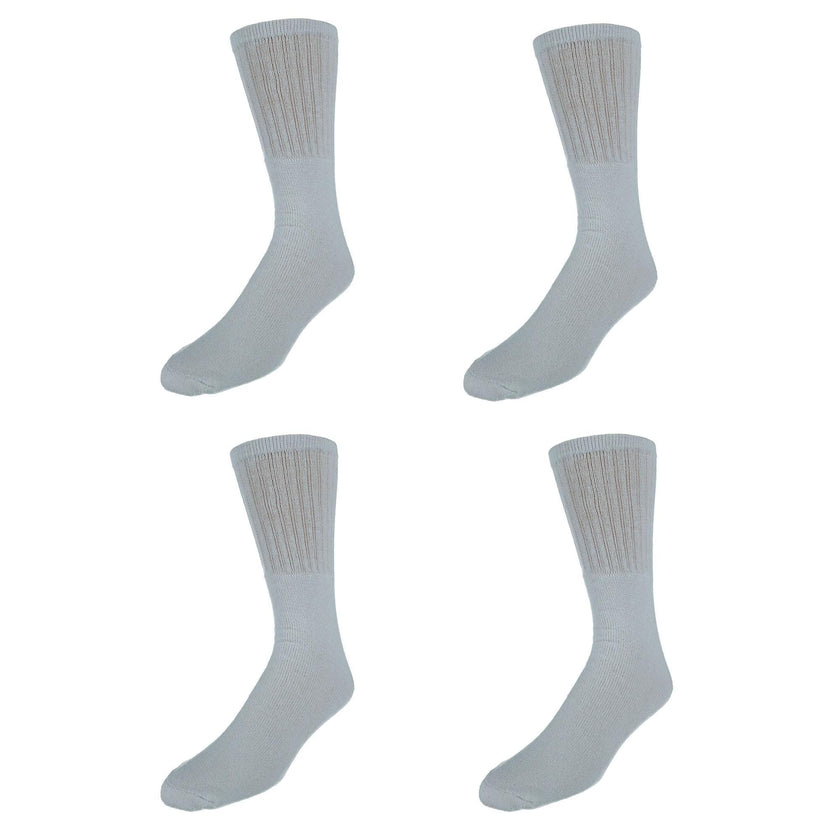 CTM® Men's Tube Cotton Blend Casual Socks 4 Pair Value Pack