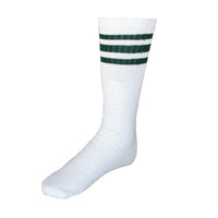 CTM® Striped Top Ribbed Tube Socks (4 Pair Pack)