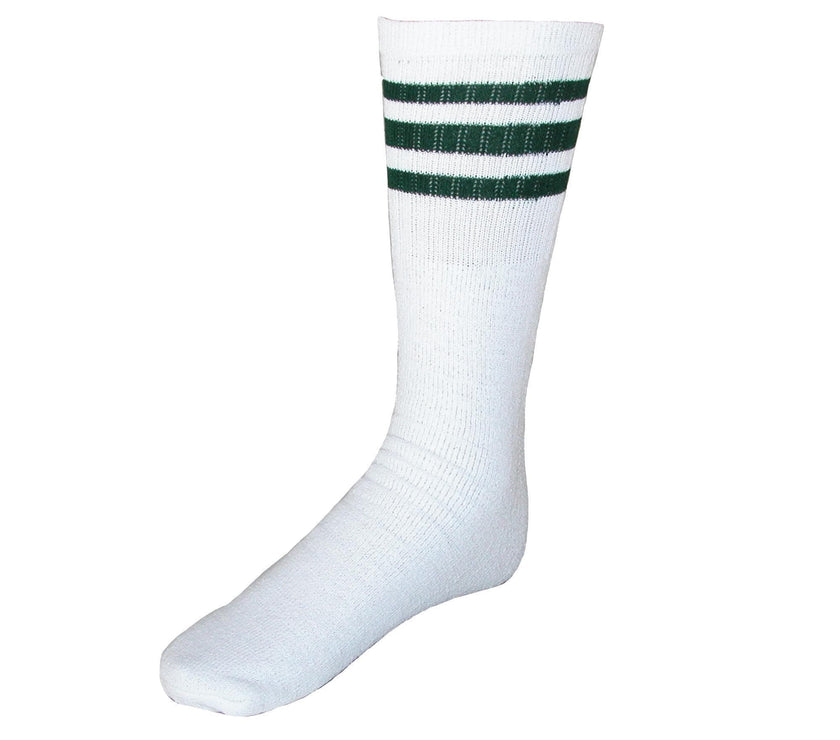 CTM® Striped Top Ribbed Tube Socks (4 Pair Pack)