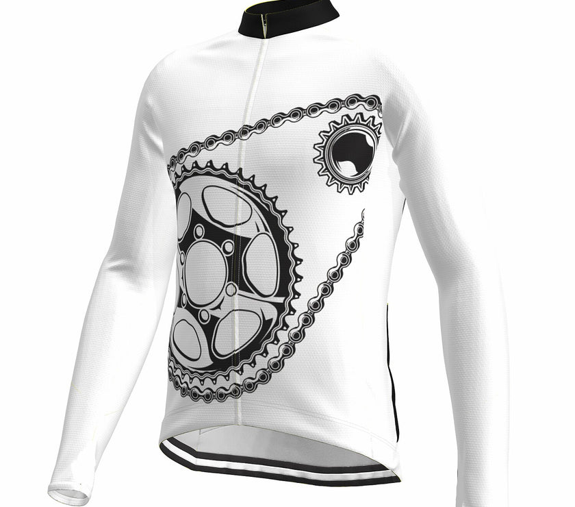 Grams Men's Long Sleeve Cycling Jersey Spandex Polyester