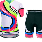 Women's Short Sleeve Cycling Jersey with Shorts