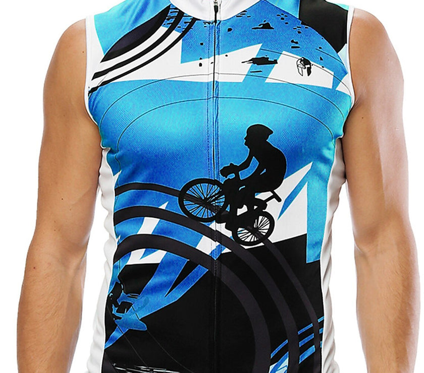 Men's Sleeveless Cycling Jersey Summer Polyester
