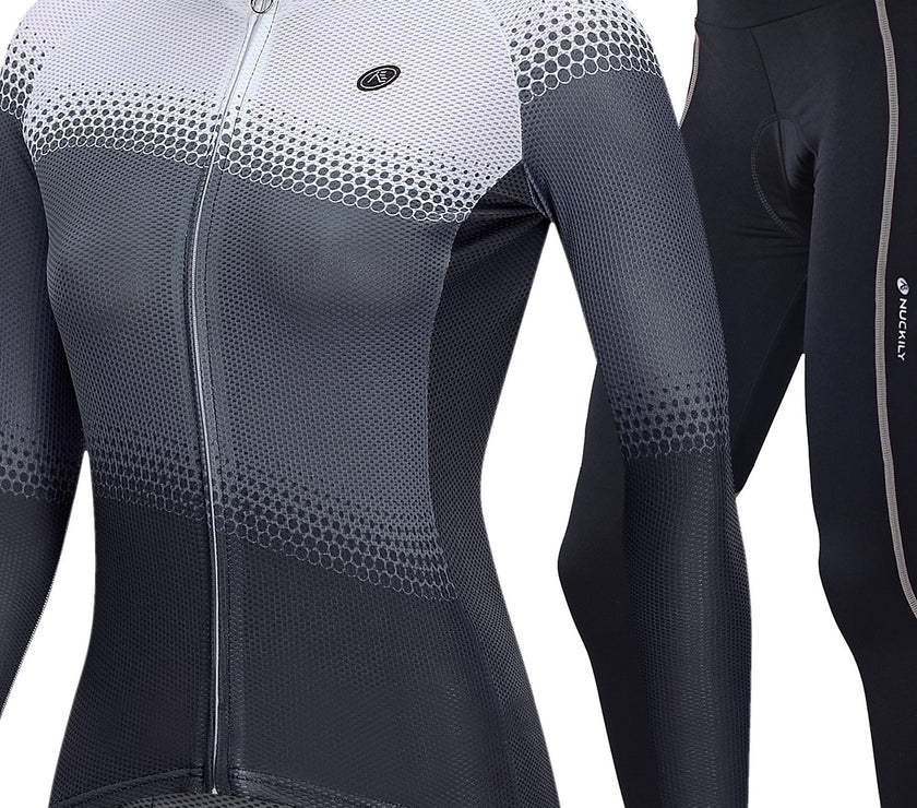 Women's Long Sleeve Cycling Jersey with Tights