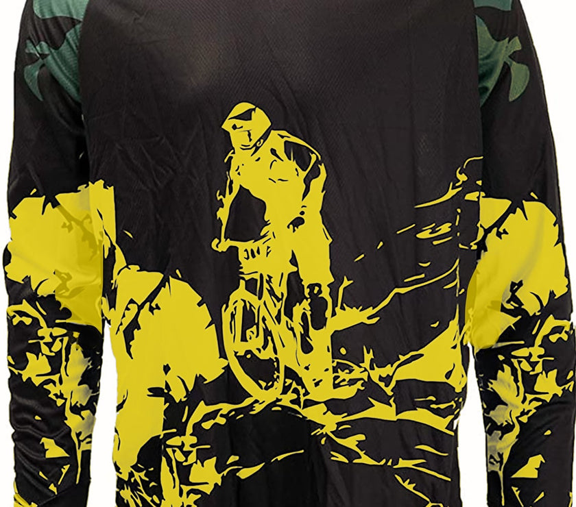 Men's Long Sleeve Downhill Jersey Spandex Polyester