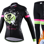 Women's Long Sleeve Cycling Jersey with Tights