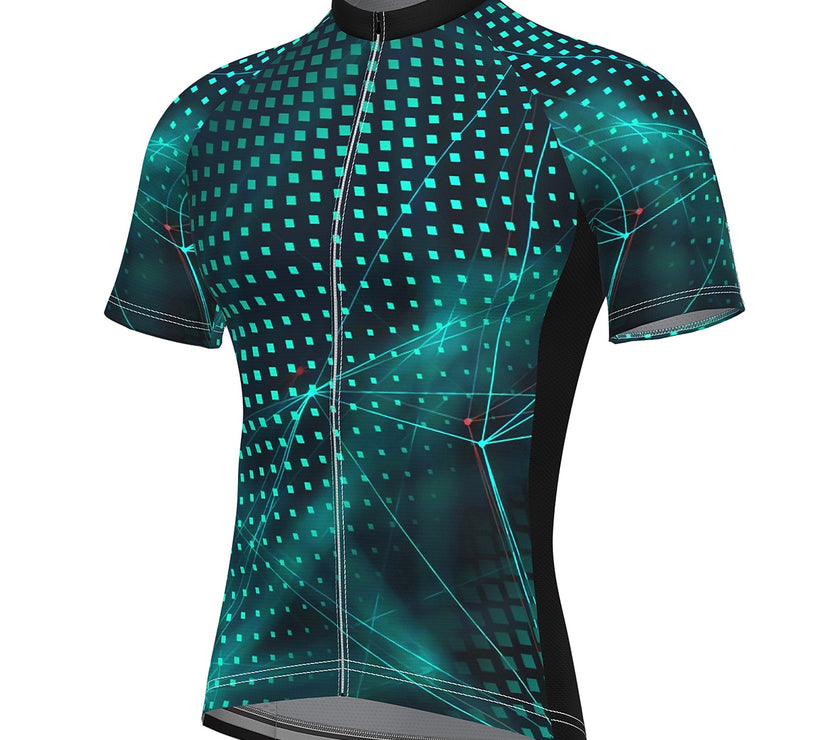 Men's Short Sleeve Cycling Jersey Summer Spandex Polyester