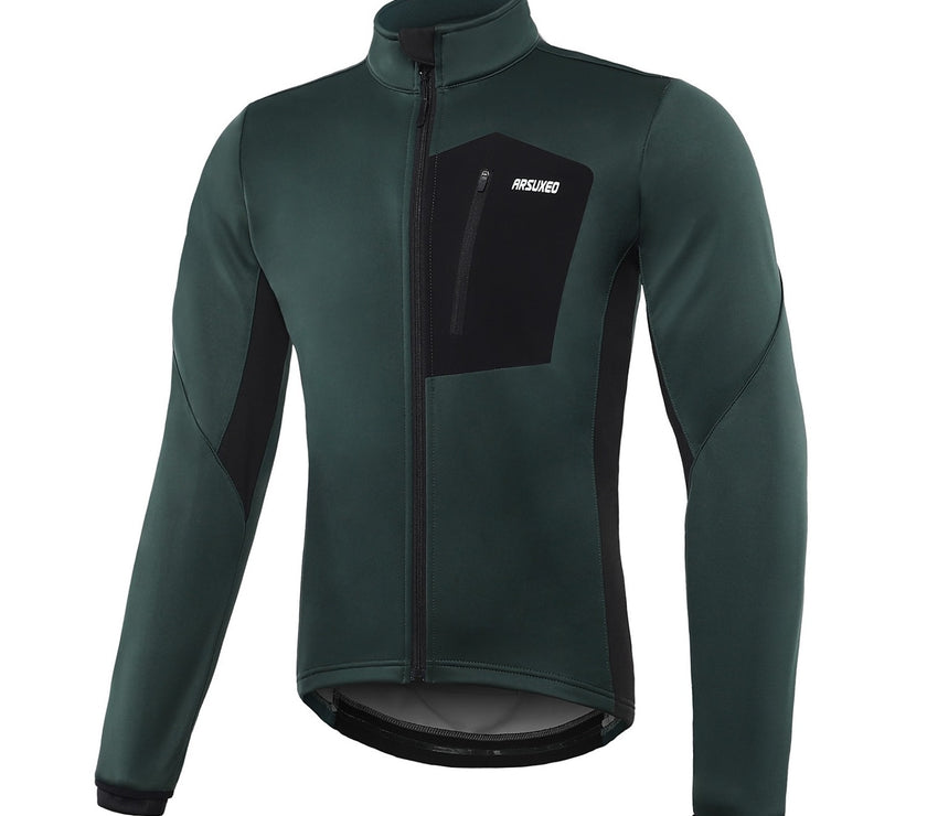 Arsuxeo Men's Cycling Jacket Winter Elastane Bike